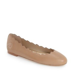 Sam Edelman Francis nude leather flats size 8